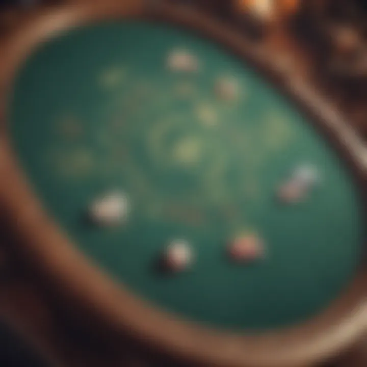 Illustration of the basic rules of Caribbean Stud Poker on a game board