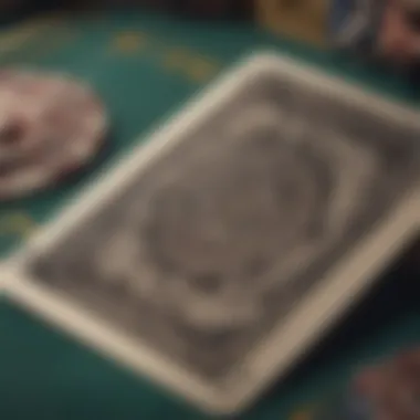 Close-up of Faro cards with intricate designs