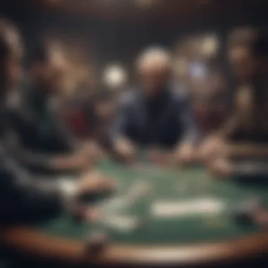 High-stakes poker table showcasing excitement