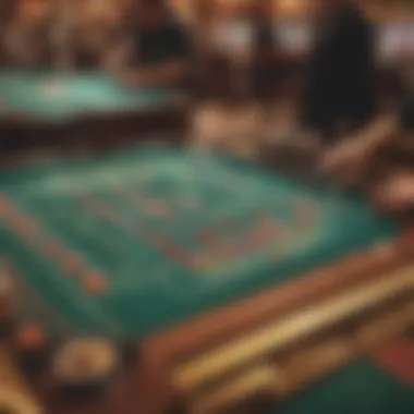 Gaming Tables at Golden Nugget Close-up of vibrant gaming tables filled with excitement