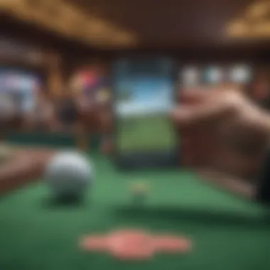 BetMGM app interface displaying golf betting options