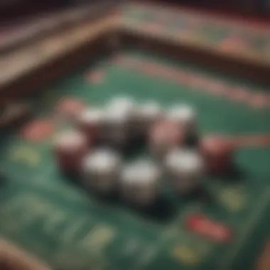 Online Craps Game Screen Computer screen displaying an online craps game