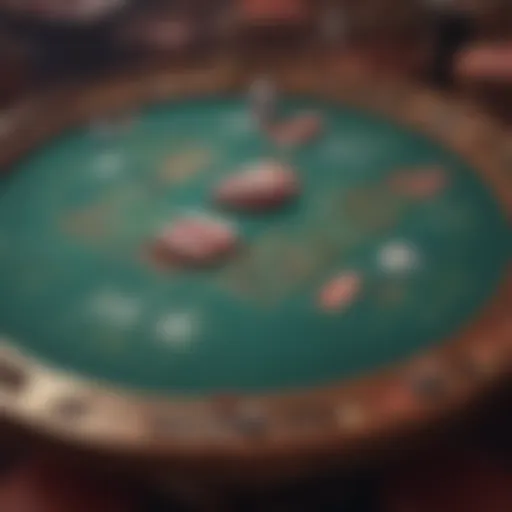 Intricate layout of Pai Gow Poker table