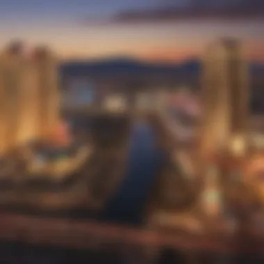 Evening Glow of Rio Las Vegas Spectacular view of the Rio Las Vegas exterior illuminated at night