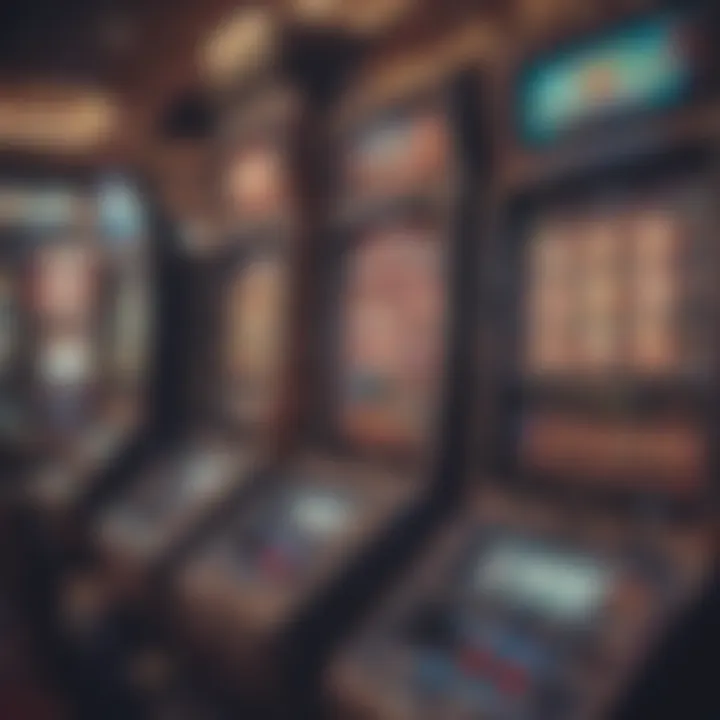 Close-up of a high-tech gaming machine in a Tokyo casino